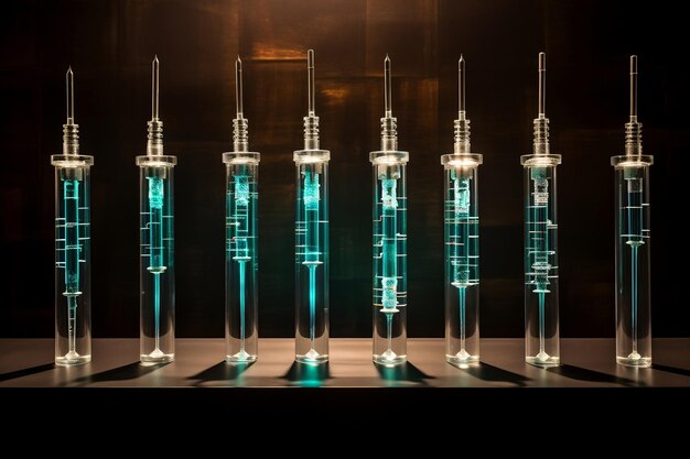 Set of Medical Syringes for Healthcare Needs Generative AI