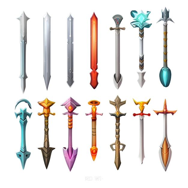 Premium AI Image | Set of medieval weapons isolated on white background ...