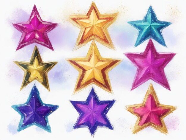 Set of mixed stars