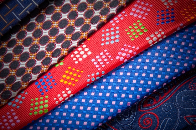 Set of multicolored men's neckties