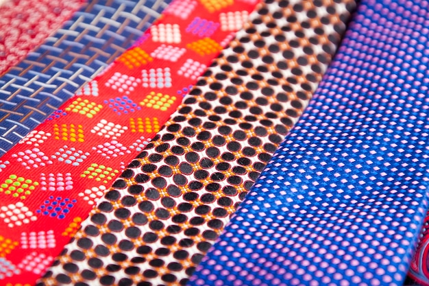 Set of multicolored men's neckties