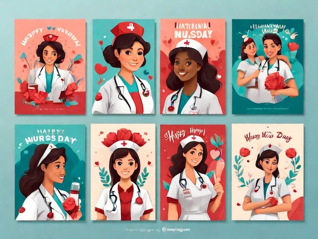 Фото Набор персонажей аватаров-врачей красочные изолированные иконы женщин-врачей иллюстрации на тему медицины и здоровья