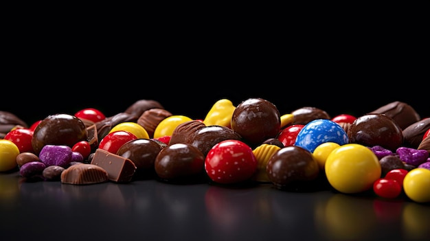 Фото Набор шоколадных конфет generative aix9