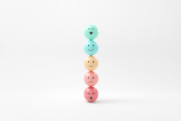 Набор смайликов emoji с грустным и счастливым настроением