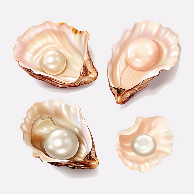 set of pearl oysters