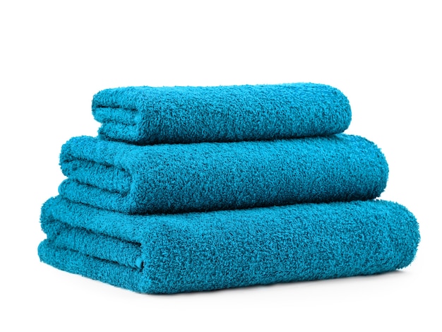 a set of plain smoothcolored cotton towels