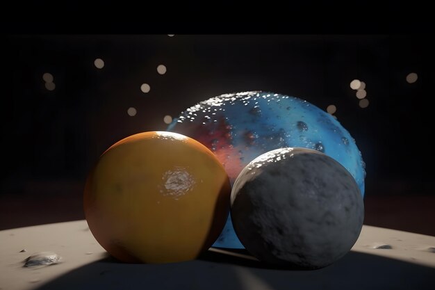 Set of planets in the solar system Neural network AI generated