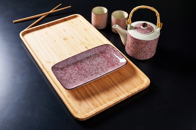Set of plates in japanese style