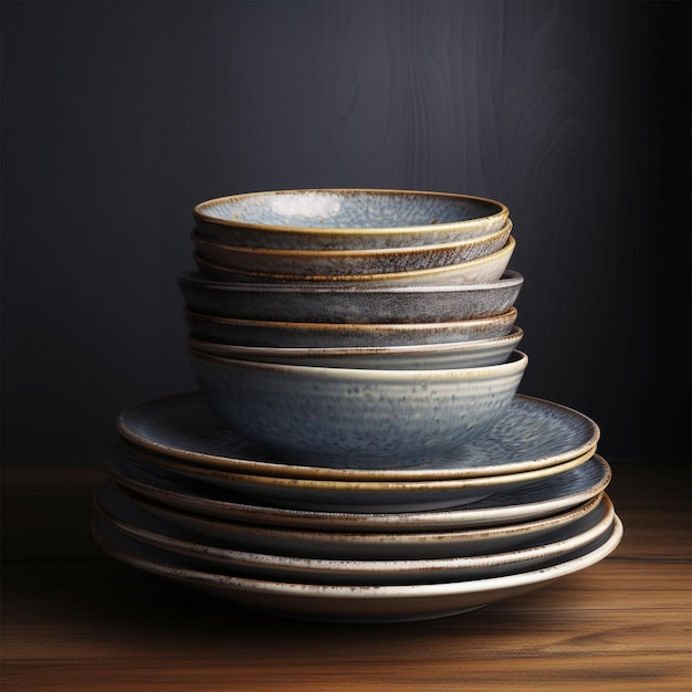 Set Of Plates Pottery Modern 8K