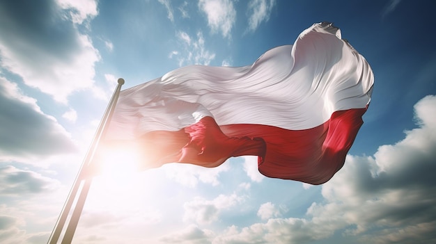 폴란드 발 배너 배너 상징 평평한 아이콘 다양한 물체와 국가 표지판에 국가 상징의 컬렉션의 터 일러스트레이션 생성 Ai