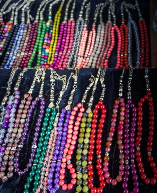 Set of praying beads of various color