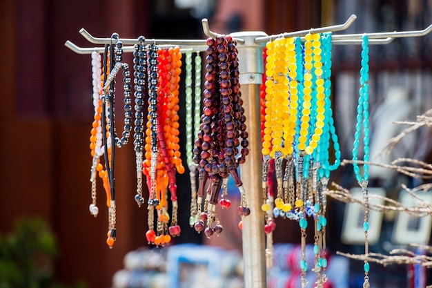 Set of praying beads of various color