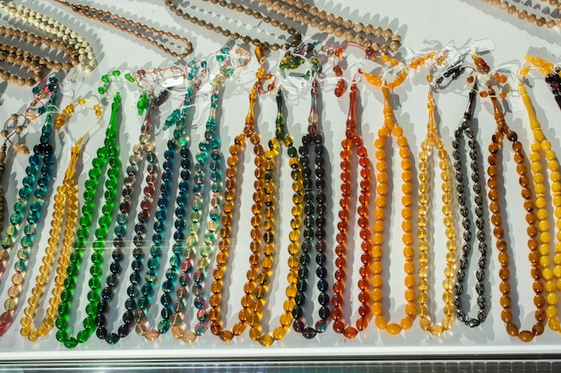 Set of praying beads of various color