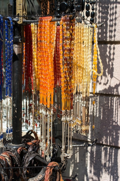 Set of praying beads of various colors