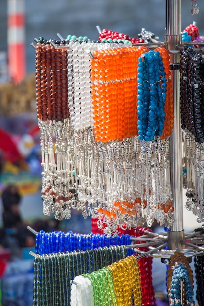 Set of praying beads of various colors