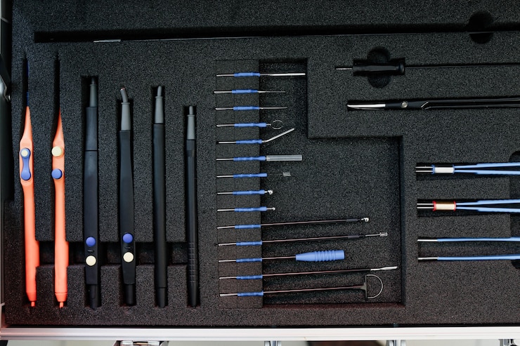 Photo プロの医療現代手術器具のセット