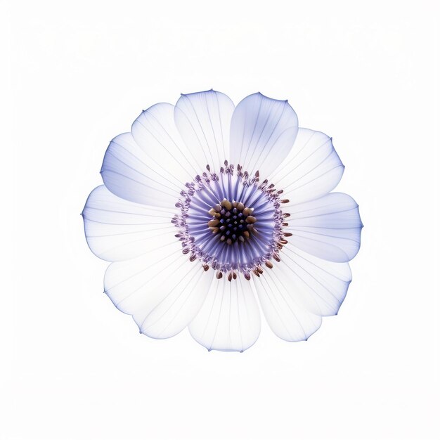 Набор реалистичных иллюстраций цветка на рентгеновских снимках Синий лепесток на темном фоне Горизонтальный баннер с местом для текста Концепция проверки здоровья велнес выращивания растений ботаники Генеративный ИИ