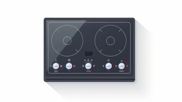 Photo set of realistic modern realistic kitchen cookers with transparent oven doors black ceramic stovetops isolated on white backgrounds