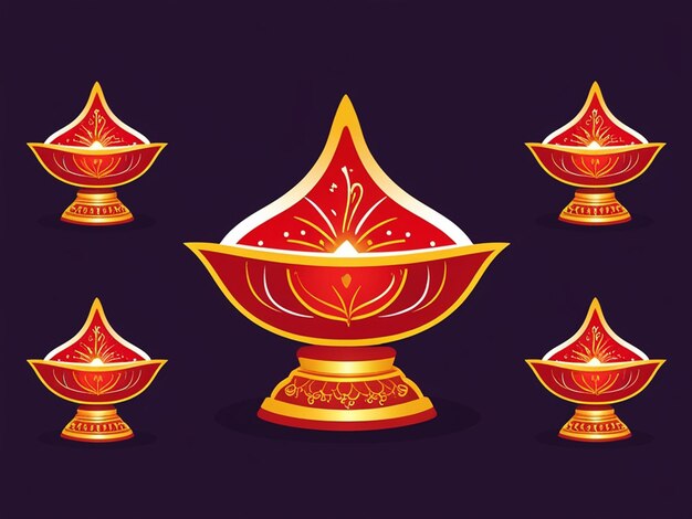 Photo a set of red and gold decorative plates with the words quot the name quot