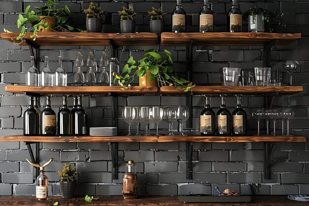 Set of Rustic Industrial Style Shelves 8 Bit Pixel With Reclaimed W Game Asset Design Concept Art
