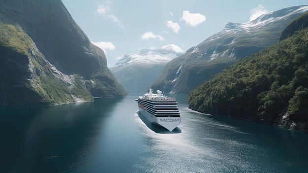 Set sail on a captivating cruise ship journey through the enchanting turquoise waters Generated by AI