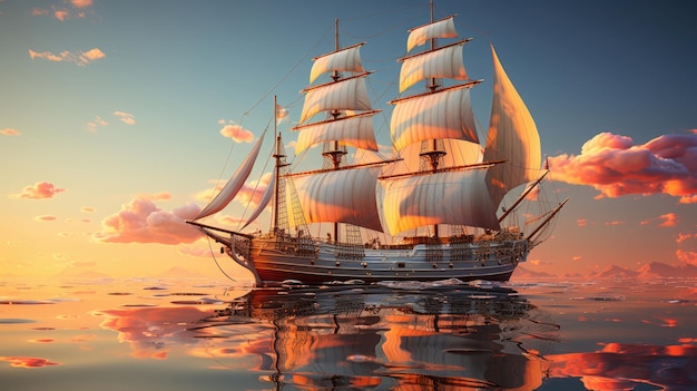 set sail in a teardrop Generative Ai