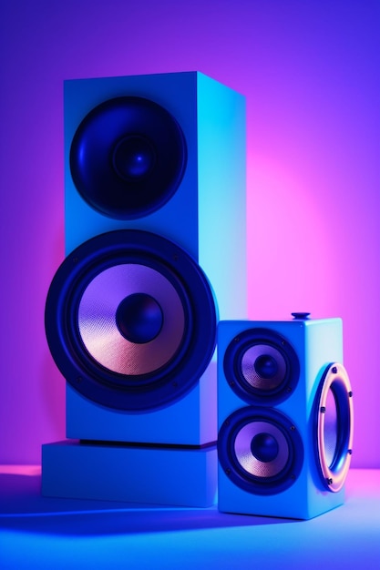 Set of sound audio speakers