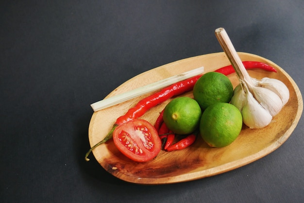 Photo a set of spices to makes special dish