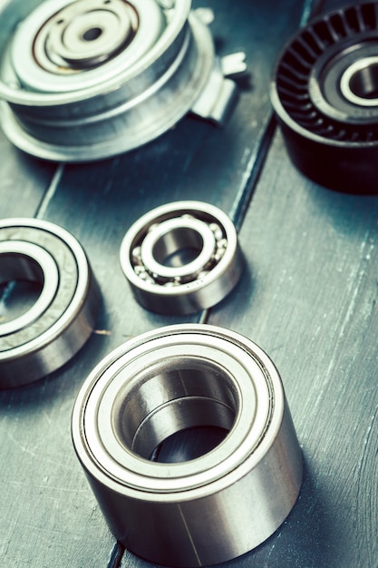 Set of steel ball bearings