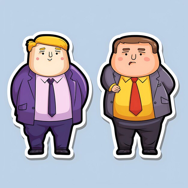 A Set Stickers Emojis and Avatars of Business Person at Work Creative Minimalist Poster Featuring