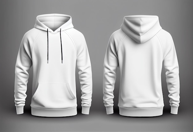 Premium AI Image | Set of stylish hoodie sweater on white background ...