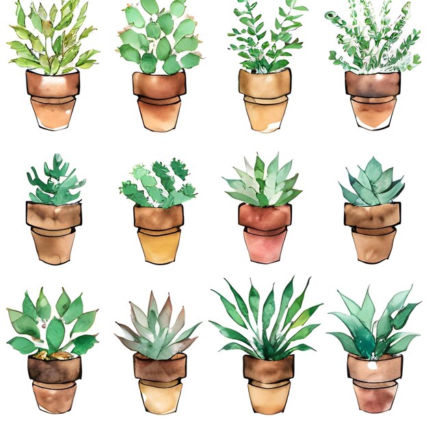 Set of Succulents