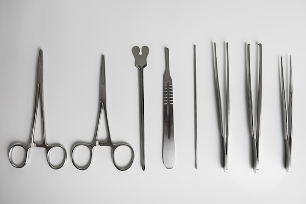 Set of surgical material.