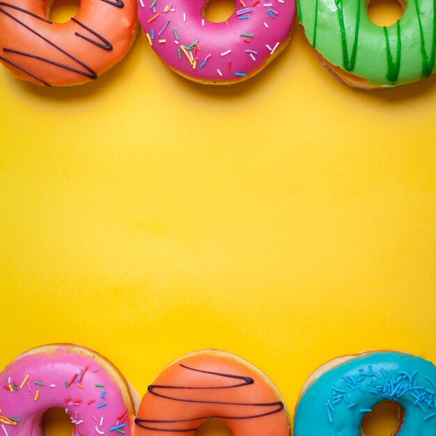 A set of sweet donuts.