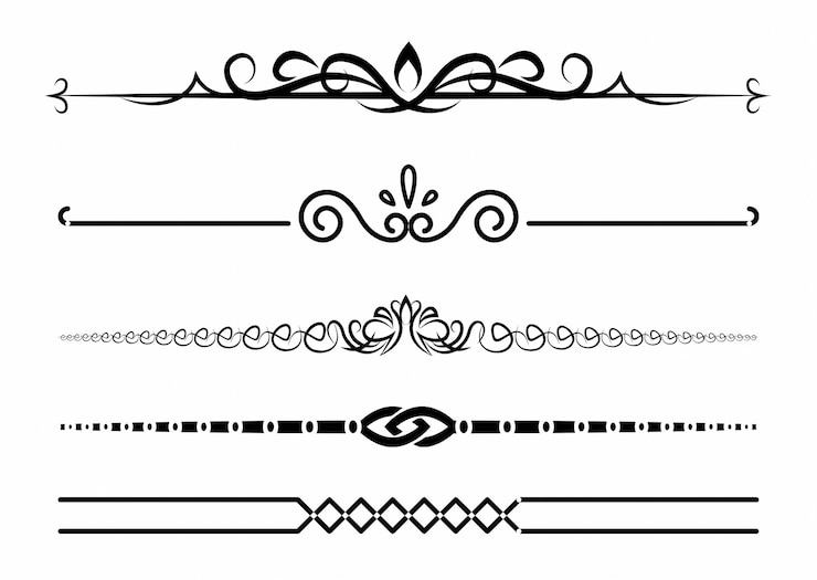 Photo a set of three different designs with a black border