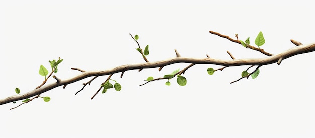 Photo set of tree branches with green leaves