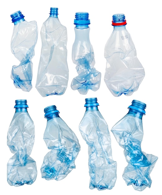 Set of Used plastic bottles