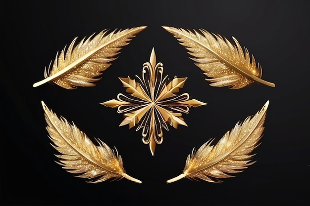 Set van abstracte glanzende gouden glitter design element voor het nieuwe jaar Vrolijke kerstgroet
