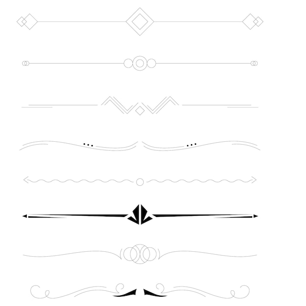 Set van Decoratieve vintage frames en randen Vector ontwerp bloemen ornament