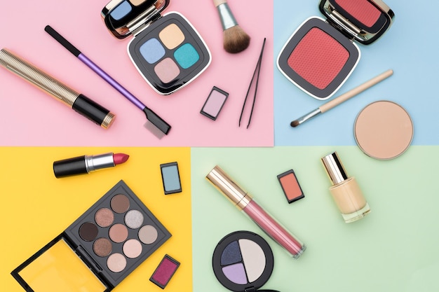 Set van diverse make-up benodigdheden