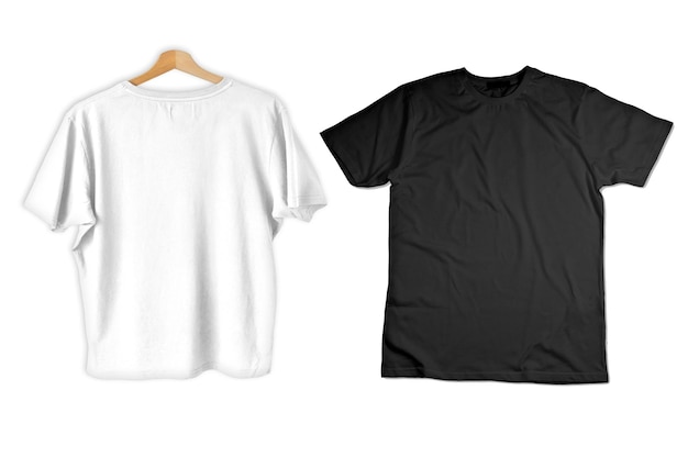 Set van geïsoleerde witte T-shirts