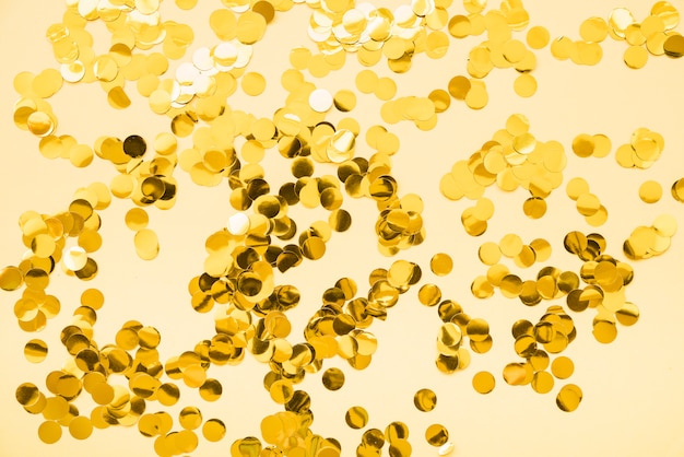 Set van gouden glitters