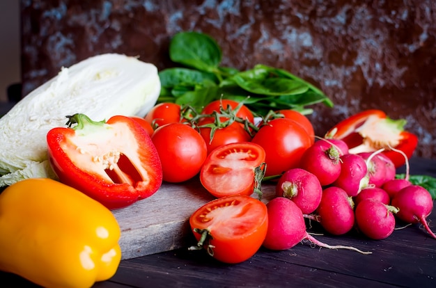 Set van groenten voor salade