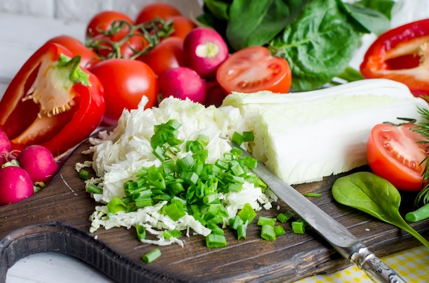 Set van groenten voor salade