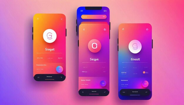 Foto set van ui ux gui schermen cryptocurrency app plat