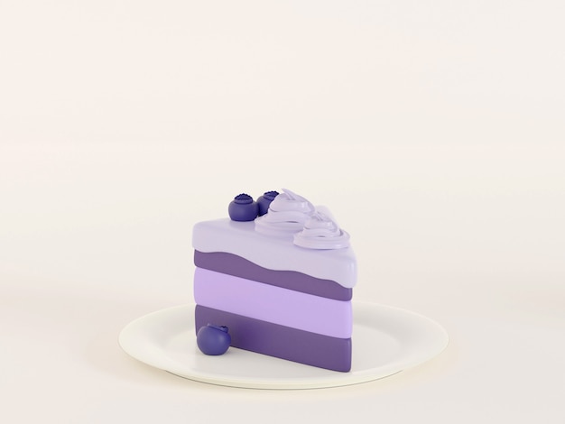 Set van verjaardagstaarten verjaardagsfeestje elementen 3D-rendering