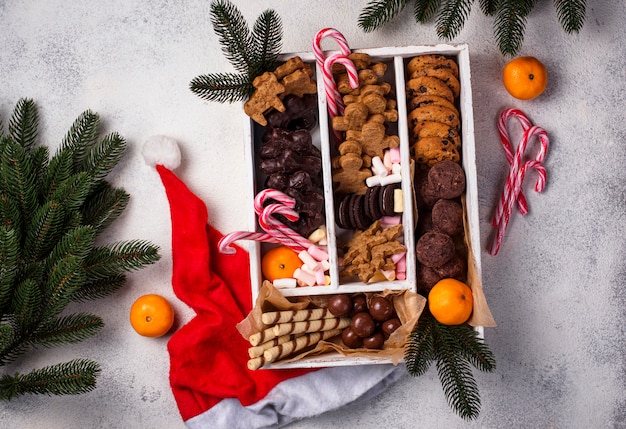 Set of various Christmas cookies