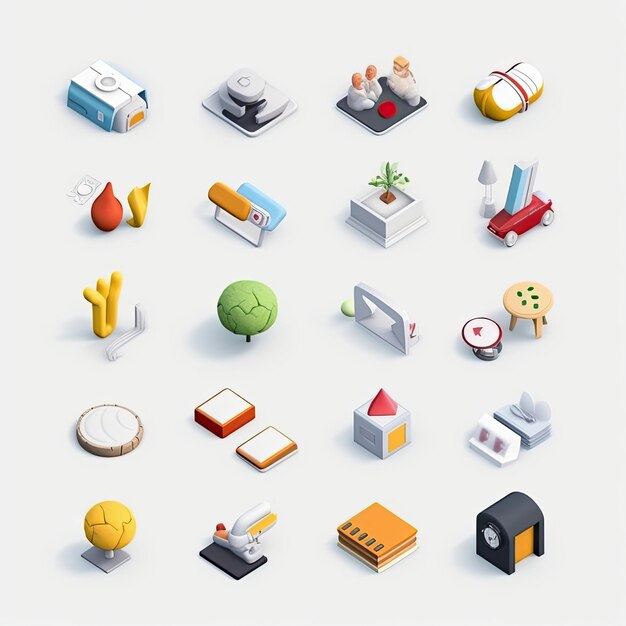 A Set of various icons Colletion Generative AI