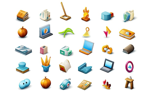 A Set of various icons Colletion Generative AI