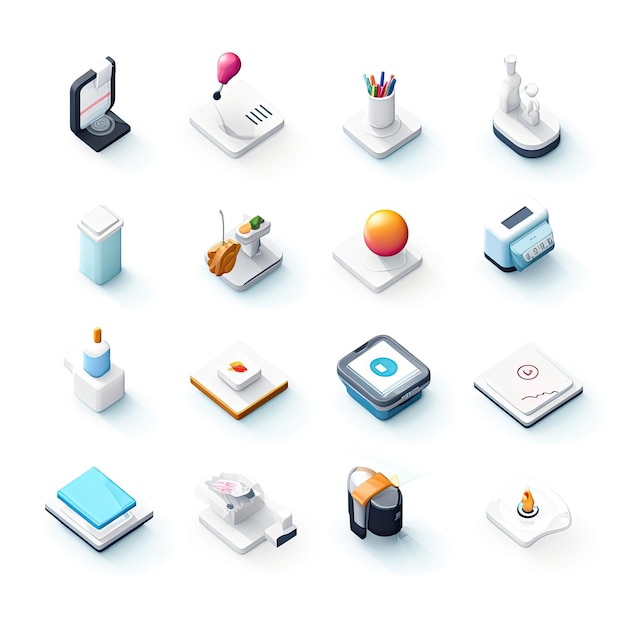 A Set of various icons Colletion Generative AI